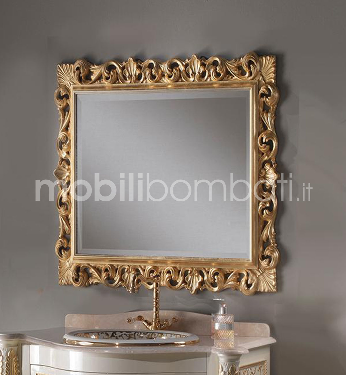 Specchio oro barocco 120x90